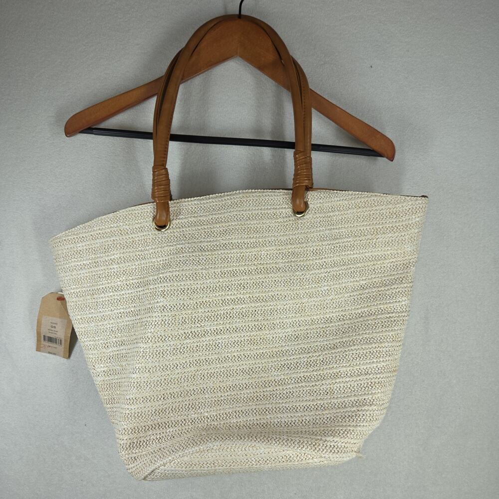 Vtg Red Camel Bag Tote Bags Purse Woven Straw Beach Pom Pom Lagenlook NWT Pool - Picture 10 of 12